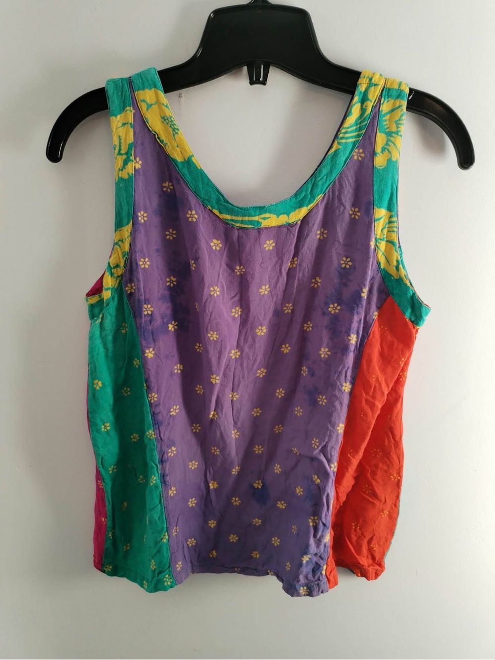 Women’s Y2K Passport Colorblock Floral Sleeveless Tank Top - S